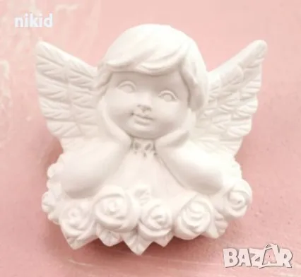 Ангел подпрян на рози дълбок силиконов молд форма фондан шоколад гипс свещ сапун, снимка 8 - Форми - 32714153