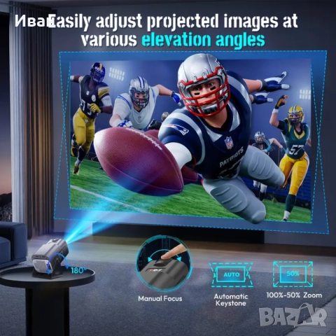 Преносим видео проектор XGODY Gimbal 5 Mini, снимка 7 - Плейъри, домашно кино, прожектори - 51770828