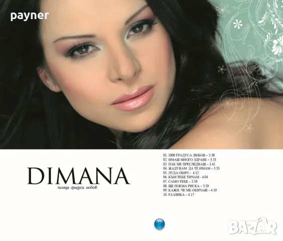 Димана-Хиляда градуса любов, снимка 2 - CD дискове - 49649064