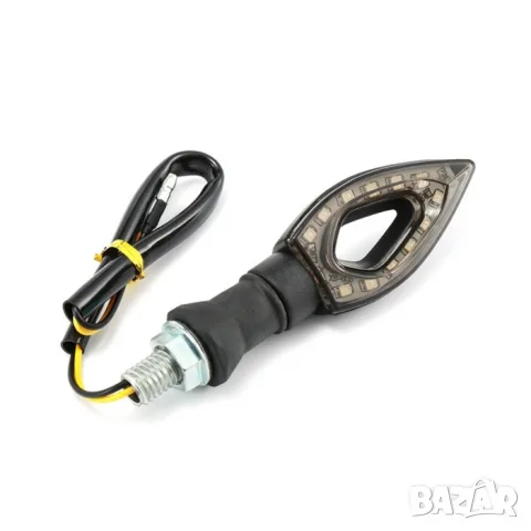 Комплект 12V оранжеви мигачи за мотор с гайка 2 броя, снимка 4 - Аксесоари и консумативи - 55865966