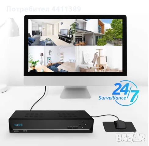 Reolink RLN8-410 (NVS8) PoE 8 канален NVR DVR 2TB хард диск, снимка 8 - Комплекти за видеонаблюдение - 49503546