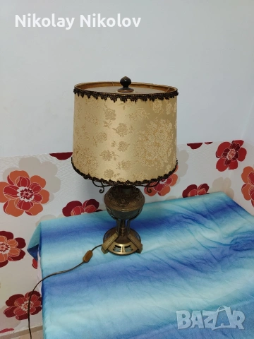 Бронзова лампа Арт Нуво, снимка 13 - Настолни лампи - 53143709