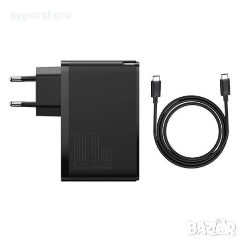 Зарядно за телефон, таблет и др. 100W 2-USB и 2-Type C изхода Baseus CCGAN2P-L01_VZ Черно Без кабел, снимка 2 - Друга електроника - 38622896