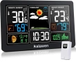 Kalawen Weather Station с външен и вътрешен сензор Бездименна дигитална алармена часовник (MSF) Баро, снимка 1