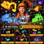 Нощна прожекционна лампа Dino/Construction (6 HD филма) със звук и дистанционно, снимка 2