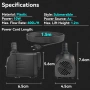 Потопяема водна помпа 10W – 600 L/ч, тиха работа, снимка 2