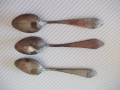 Лот от 3 бр. лъжици стари, снимка 9