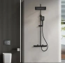 🎉🚿 ТОП ОФЕРТА от STBuildHome –🖤 -ЧЕРЕН МАТ-🖤 ЛУКСОЗНА ДУШ СИСТЕМА С ТЕРМОСТАТ🚿🎉, снимка 2