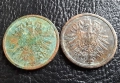 Стара монета 2 пфенига 1874 г. буква С и 1876 буква А- Германия- бронз , рядки, снимка 9