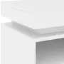 vidaXL Нощно шкафче с LED осветление, бяло, 40x39x48,5 см, снимка 9