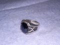 СКЪПОЦЕНЕН АВТОРСКИ СРЕБЪРЕН ПИРАТСКИ ПРЪСТЕН СРЕБРО 925 с НИЕЛО и ОГРОМЕН ФАСЕТИРАН МАРКАЗИТ 36405, снимка 16