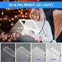 Нова 3-в-1 Голяма LED Лупа четене за Врата с 5X Увеличение, 50 Светодиода, WF-8039-5  , снимка 3