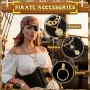 Нов комплект Пиратски аксесоари за жена Halloween костюм превръзка колан бижута Cosplay, снимка 6