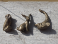 Миниатюрни бронзови фигурки 3 броя - лот 2, снимка 2