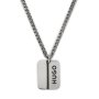 Hugo Колие E-Logotag-Necklac 50476887 Сребрист, снимка 4