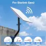 Нова Регулируема стенна стойка за Starlink Gen 3 360° метална монтажна скоба, снимка 7