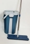 Комплект за почистване с плосък моп и кофа със система за изстискване, снимка 1