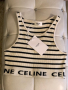 -30%Селин кроп топ*CELINE STRIPED MESH SPORTS BRA, снимка 3