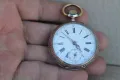 Швейцарски джобен сребърен часовник , снимка 2