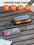 Соларна външна батерия 46800mAh, 3 порта, PD18W QC 3.0 с фенерче, водоустойчива, снимка 3