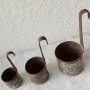 3 бр. Маркирани мерки от метал, 50, 100, 200 милилитра, стари, снимка 3