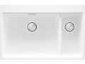 Бяла кухненска гранитна мивка Осло 80 Duo Top 780x500 мм, снимка 2