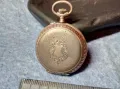 Стар СРЕБЪРЕН ДЖОБЕН ЧАСОВНИК СРЕБРО 800 СТИЛНА ОРНАМЕНТИКА с ПОЗЛАТА 48397, снимка 2