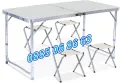 Сгъваема градинска маса 120х60 с 4 бр. столчета, къмпинг сгъваема маса, снимка 2