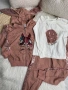 Памучен сет от 3 части 🐰 с блузка дълъг ръкав  , снимка 1