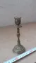 масивен дебело посребрен свещник , снимка 4