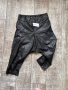 Черен с етикета модерен  кожен висока талия естествена кожа панталон тип потур потури , снимка 4