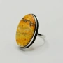 Сребърен пръстен с пчелен Яспис , снимка 2