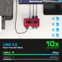Нов USB 3.0 Превключвател 2-4 Изхода Споделяне Периферия Бърз Трансфер, снимка 6