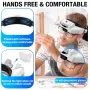 Лупа с лента за глава 1–14x, акумулаторна, hands-free, 6 сменяеми лещи, LED светлина НОВО, снимка 2