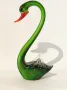 Стъклен лебед в зелено, снимка 5