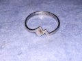 НЕЖЕН СРЕБЪРЕН ВИНТИДЖ АРТ ДАМСКИ ПРЪСТЕН СРЕБРО 925 МАЙСТОРСКА ФИНА ИЗРАБОТКА 38287, снимка 8