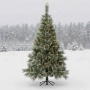 Коледна елха с бели заскрежени връхчета, снимка 7