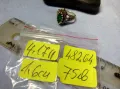 СКЪПОЦЕНЕН СРЕБЪРЕН ПРЪСТЕН СРЕБРО 925 с ФАСЕТИРАН ПЕРИДОТ и МАРКАЗИТИ СТАРА МАЙСТОРСКА РАБОТА 48264, снимка 5