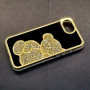 iPhone 16e кейс мече с камъчета сребърен златен, снимка 4
