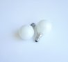 Лампа сфера мини бяла с цокъл E14 220V 25W/40W/60W, снимка 1 - Крушки - 42618144