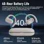 ZIPFORCE безжични слушалки Bluetooth 5.4 с ENC и IPX6, бежови, снимка 5