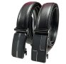 мъжки колан кожен официален за панталон с автоматична катарама, снимка 5