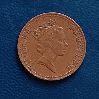 1 пени Великобритания 1986 Кралица Елизабет II  Монета от Обединеното Кралство , снимка 1 - Нумизматика и бонистика - 44247068