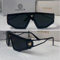 Versace 2023 дамски мъжки слънчеви очила маска черни кафяви прочрачни, снимка 2 - Слънчеви и диоптрични очила - 39842328