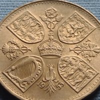 Монета 5 шилинга 1953г. Великобритания 25г. Управление на Елизабет втора 40418, снимка 2 - Нумизматика и бонистика - 42712973