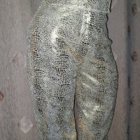 T-K-F S/M Златист панталон/ чарлстон / еко кожа , снимка 3 - Панталони - 42138046