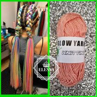 Удивително Светещо Влакно / Прежда за Коса - GLOW Yarn Hair Braids! КОД : glow2 💗 👑 💋, снимка 4 - Аксесоари за коса - 41714743