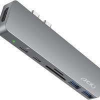JCK USB C хъб 7 in 2, 4K HDMI, USB-C, Thunderbolt 3 PD 100W, 2 USB 3.0, SD/TF четец на карти, снимка 2 - Други - 41610584