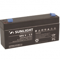 Акумулаторна оловна батерия SUNLIGHT 6V 3,2AH 134х34х67mm, снимка 1 - Друга електроника - 36214655