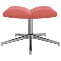 Релаксиращ стол с табуретка, розов, кадифе, снимка 8 - Столове - 38662019